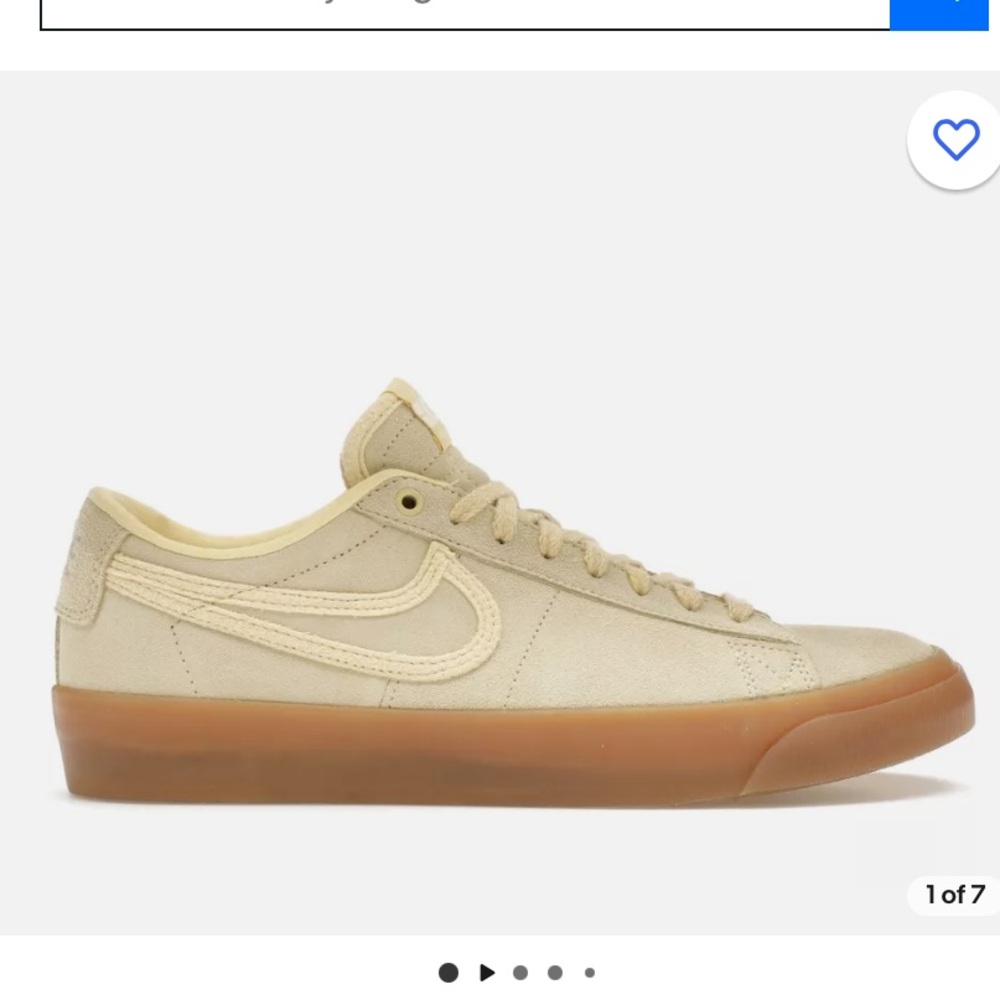 Nike NWOB SB Blazer Low Pro GT Premium UNISEX PALE VANILLA M 6.5 W8 suede leathe